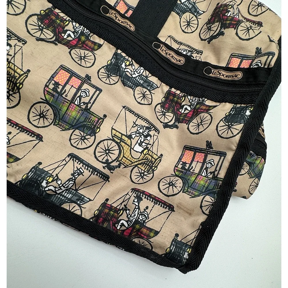Vintage LeSportsac Deluxe Large Weekender Duffel Bag Carriage Plaid Costa Rica